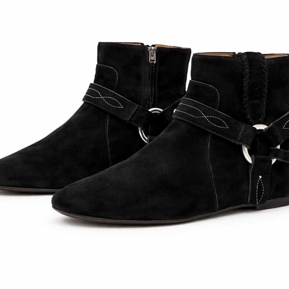 Isabel Marant Etiole Harness Suede Ankle Booties ⭐️